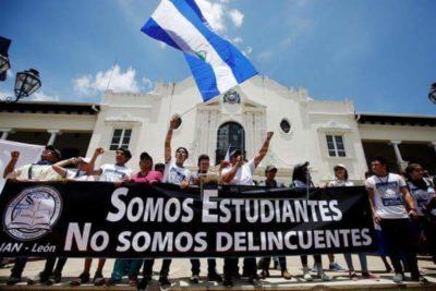 Protesta de estudiantes: situación que se está produciendo en Nicaragua