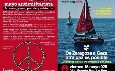De Zaragoza a Gaza: otra Paz es posible 15 de mayo, Día Internacional de la Objeción de Conciencia y día conmemorativo de la Nakba